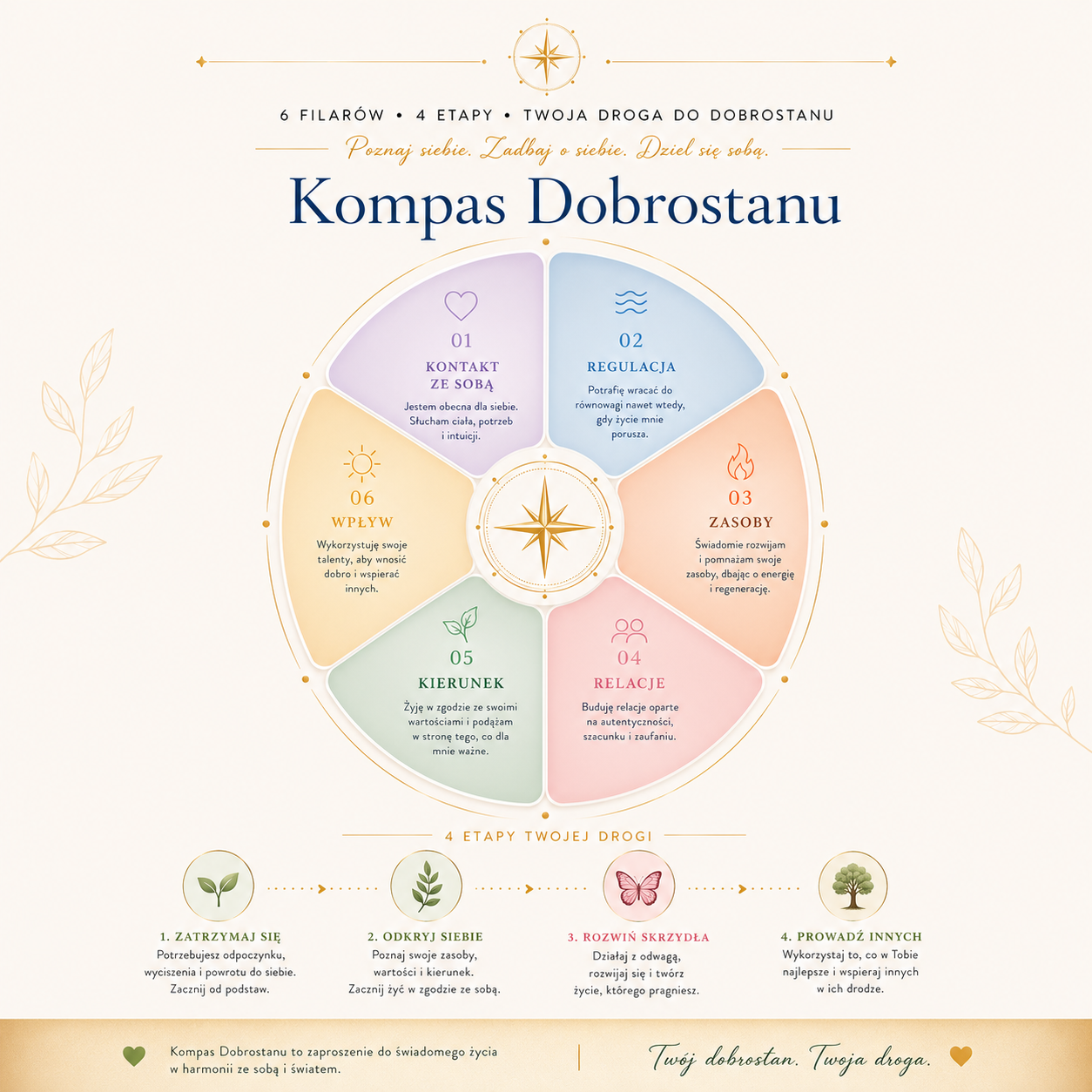 Sześć filarów Kompasu Dobrostanu